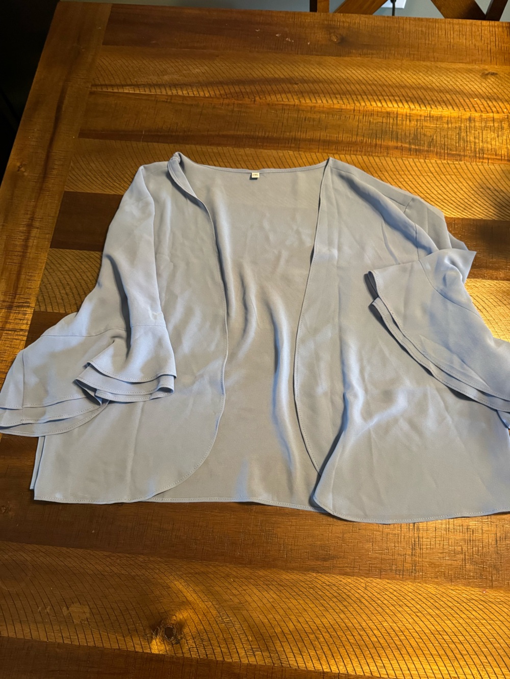 Amazon Light Blue Women's Open Front Cape Jacket